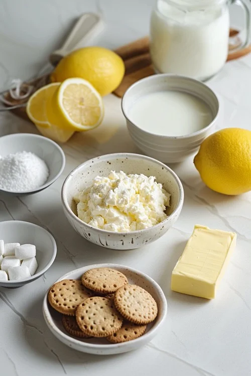 ingredientes tarta de queso al limón en Thermomix