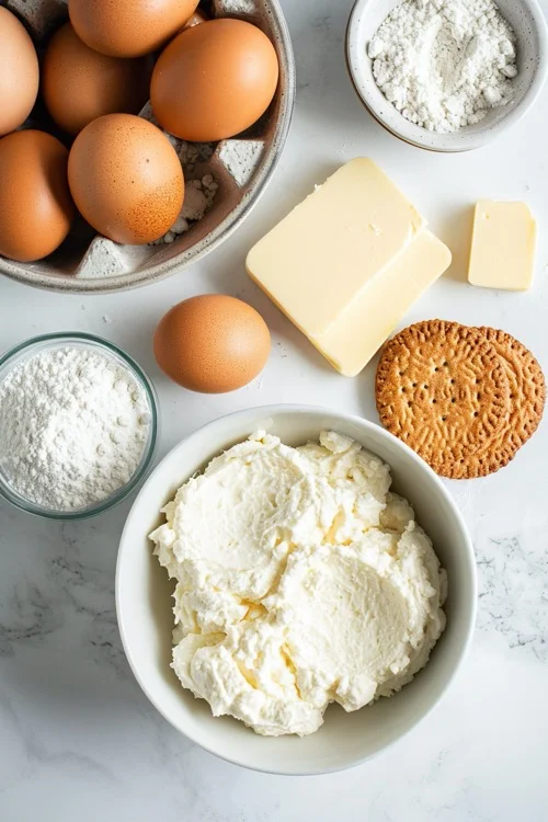 ingredientes tarta de queso mascarpone y yogur sin horno