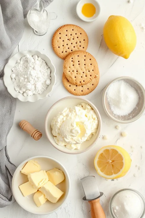 ingredientes tarta de queso y limón