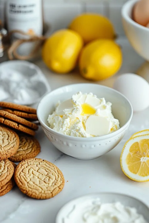 ingredientes tarta de queso y limón sin gelatina