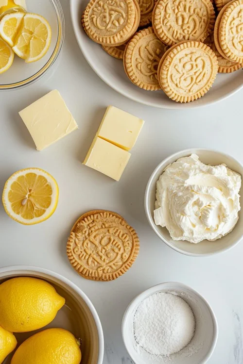 ingredientes tarta de queso y limón sin horno