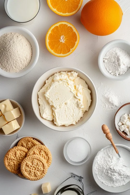 ingredientes tarta de queso y naranja sin horno